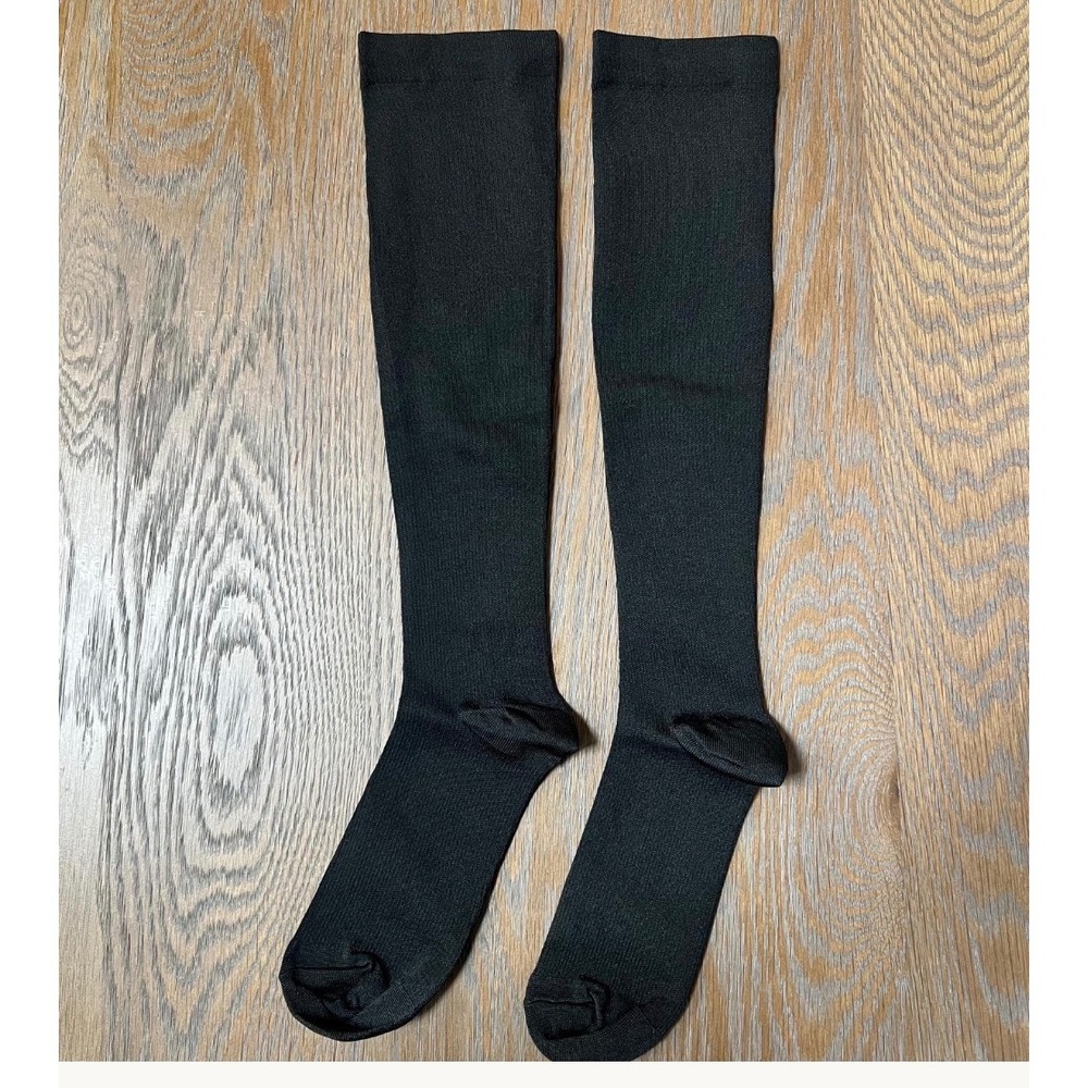 2 pair black compression socks L/CL